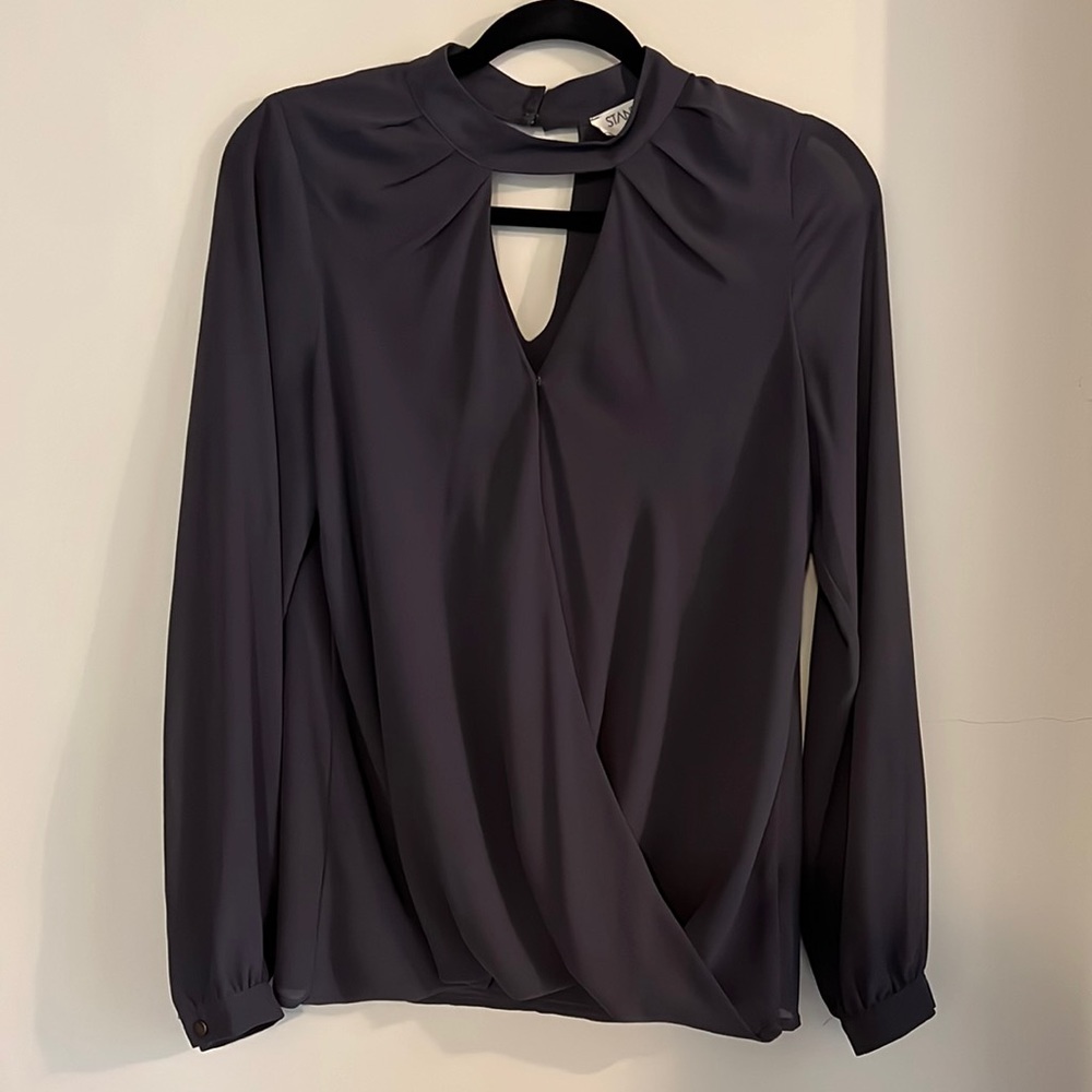 Standard brand charcoal L/S blouse size small